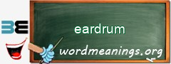 WordMeaning blackboard for eardrum